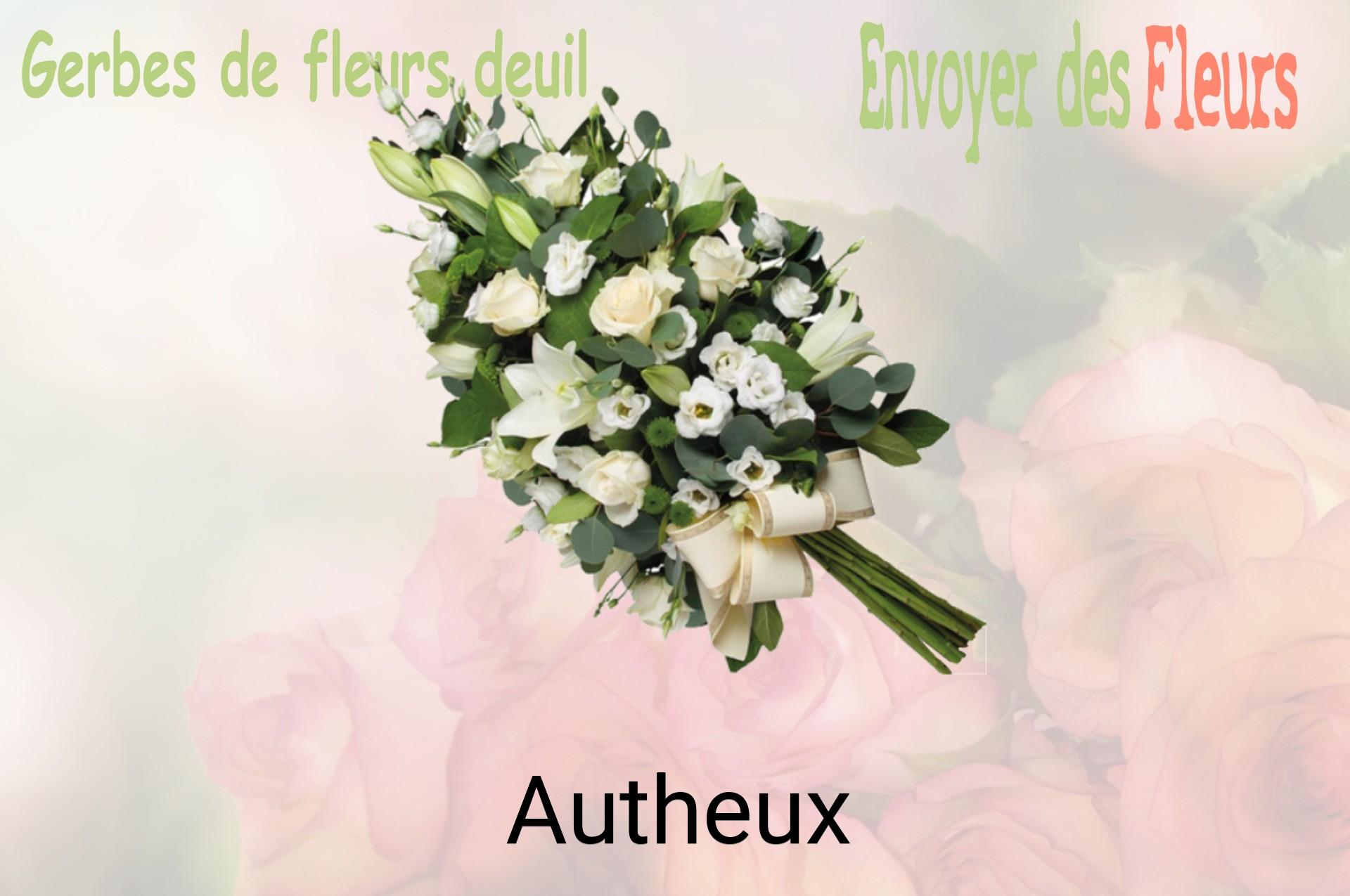 Gerbe de fleurs de deuil livrée à Autheux